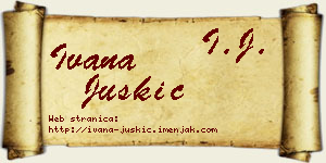Ivana Juškić vizit kartica